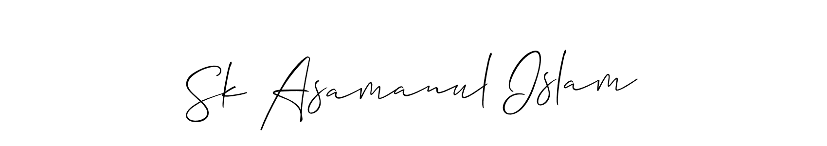 Create a beautiful signature design for name Sk Asamanul Islam. With this signature (Allison_Script) fonts, you can make a handwritten signature for free. Sk Asamanul Islam signature style 2 images and pictures png