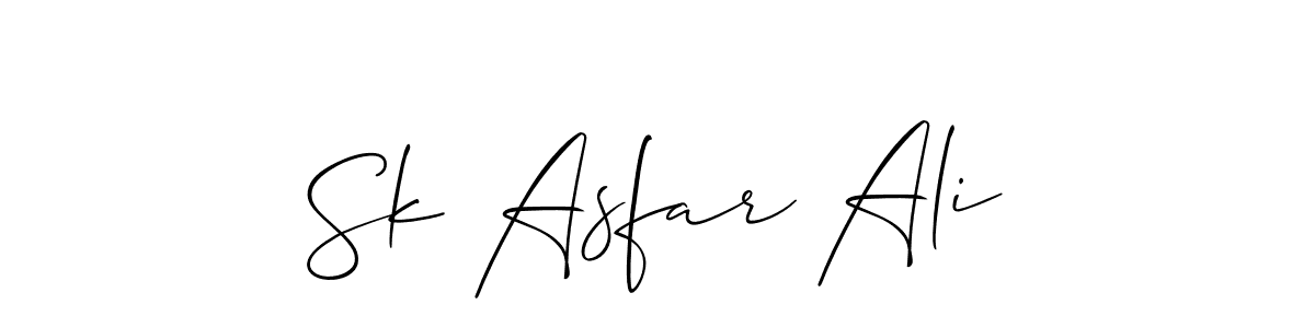 Allison_Script is a professional signature style that is perfect for those who want to add a touch of class to their signature. It is also a great choice for those who want to make their signature more unique. Get Sk Asfar Ali name to fancy signature for free. Sk Asfar Ali signature style 2 images and pictures png