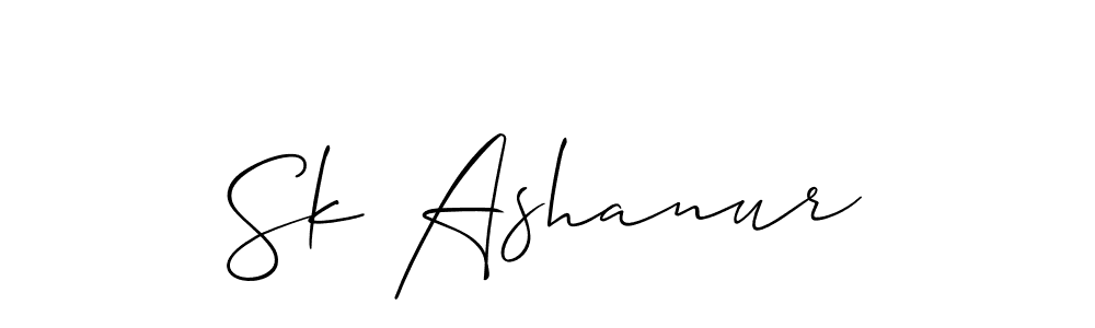 Best and Professional Signature Style for Sk Ashanur. Allison_Script Best Signature Style Collection. Sk Ashanur signature style 2 images and pictures png