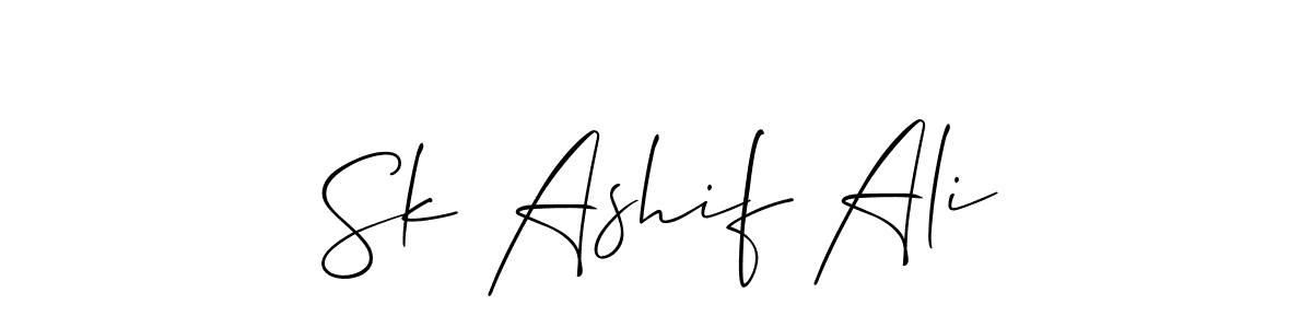 It looks lik you need a new signature style for name Sk Ashif Ali. Design unique handwritten (Allison_Script) signature with our free signature maker in just a few clicks. Sk Ashif Ali signature style 2 images and pictures png