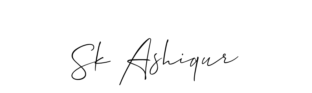 Sk Ashiqur stylish signature style. Best Handwritten Sign (Allison_Script) for my name. Handwritten Signature Collection Ideas for my name Sk Ashiqur. Sk Ashiqur signature style 2 images and pictures png