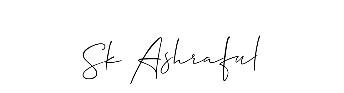Use a signature maker to create a handwritten signature online. With this signature software, you can design (Allison_Script) your own signature for name Sk Ashraful. Sk Ashraful signature style 2 images and pictures png