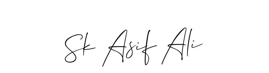 How to Draw Sk Asif Ali signature style? Allison_Script is a latest design signature styles for name Sk Asif Ali. Sk Asif Ali signature style 2 images and pictures png