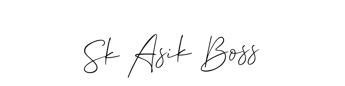 You can use this online signature creator to create a handwritten signature for the name Sk Asik Boss. This is the best online autograph maker. Sk Asik Boss signature style 2 images and pictures png