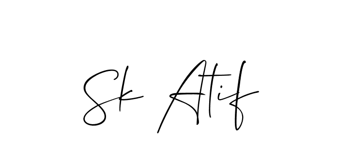 Best and Professional Signature Style for Sk Atif. Allison_Script Best Signature Style Collection. Sk Atif signature style 2 images and pictures png