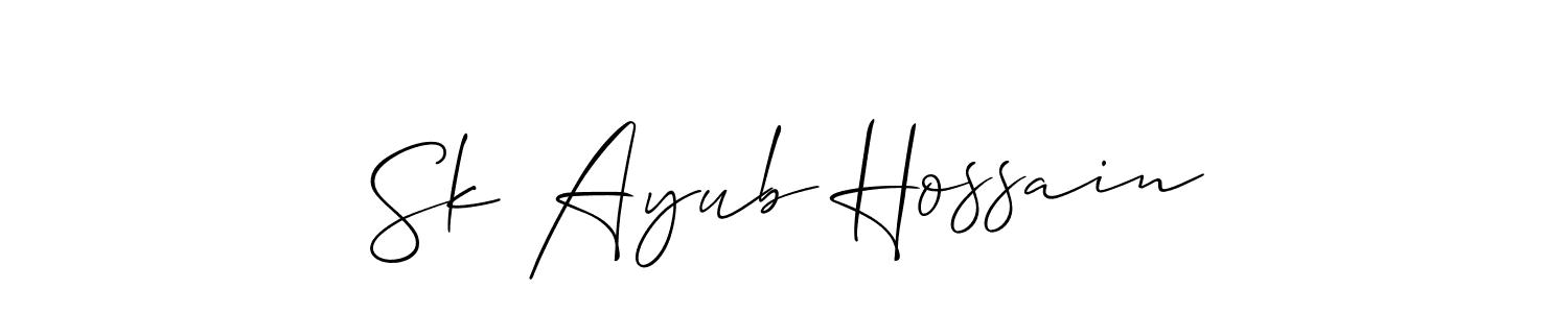 Here are the top 10 professional signature styles for the name Sk Ayub Hossain. These are the best autograph styles you can use for your name. Sk Ayub Hossain signature style 2 images and pictures png