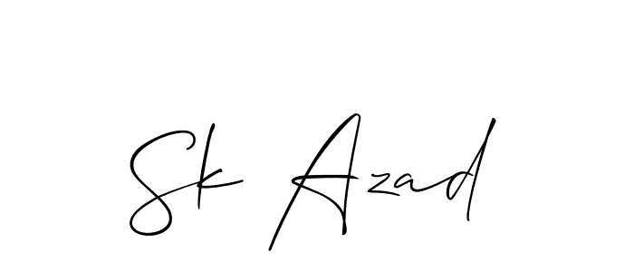 Also You can easily find your signature by using the search form. We will create Sk Azad name handwritten signature images for you free of cost using Allison_Script sign style. Sk Azad signature style 2 images and pictures png