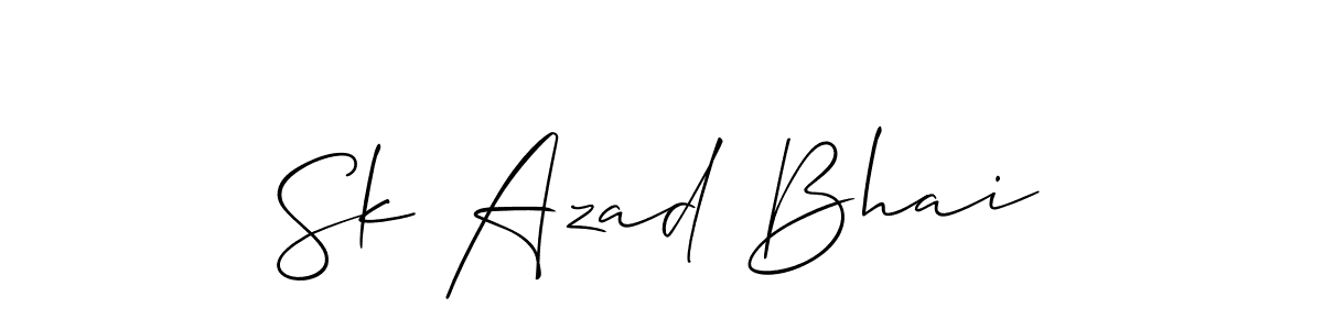 It looks lik you need a new signature style for name Sk Azad Bhai. Design unique handwritten (Allison_Script) signature with our free signature maker in just a few clicks. Sk Azad Bhai signature style 2 images and pictures png