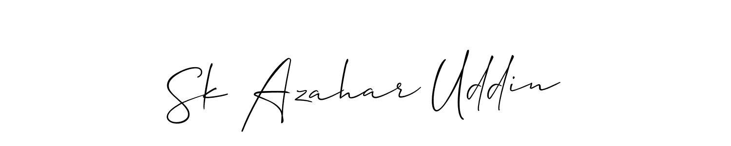 Make a beautiful signature design for name Sk Azahar Uddin. With this signature (Allison_Script) style, you can create a handwritten signature for free. Sk Azahar Uddin signature style 2 images and pictures png