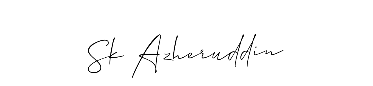 The best way (Allison_Script) to make a short signature is to pick only two or three words in your name. The name Sk Azheruddin include a total of six letters. For converting this name. Sk Azheruddin signature style 2 images and pictures png