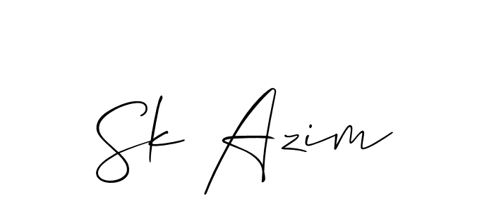 Also You can easily find your signature by using the search form. We will create Sk Azim name handwritten signature images for you free of cost using Allison_Script sign style. Sk Azim signature style 2 images and pictures png