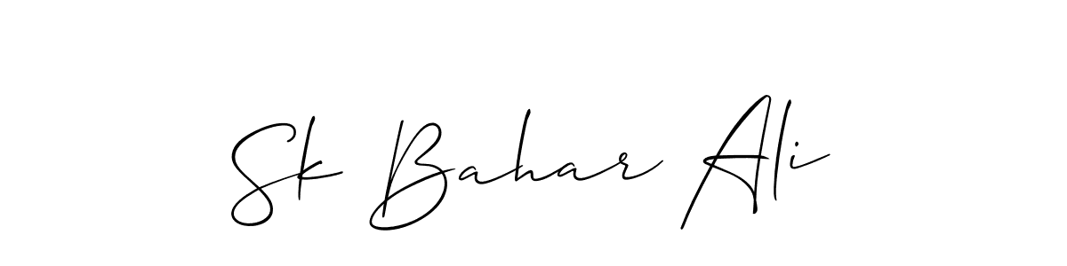 Design your own signature with our free online signature maker. With this signature software, you can create a handwritten (Allison_Script) signature for name Sk Bahar Ali. Sk Bahar Ali signature style 2 images and pictures png