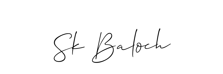 Create a beautiful signature design for name Sk Baloch. With this signature (Allison_Script) fonts, you can make a handwritten signature for free. Sk Baloch signature style 2 images and pictures png