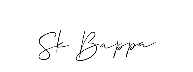 Allison_Script is a professional signature style that is perfect for those who want to add a touch of class to their signature. It is also a great choice for those who want to make their signature more unique. Get Sk Bappa name to fancy signature for free. Sk Bappa signature style 2 images and pictures png