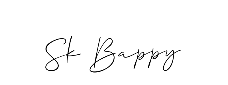 You should practise on your own different ways (Allison_Script) to write your name (Sk Bappy) in signature. don't let someone else do it for you. Sk Bappy signature style 2 images and pictures png