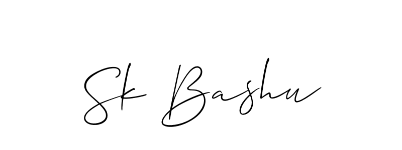 Create a beautiful signature design for name Sk Bashu. With this signature (Allison_Script) fonts, you can make a handwritten signature for free. Sk Bashu signature style 2 images and pictures png