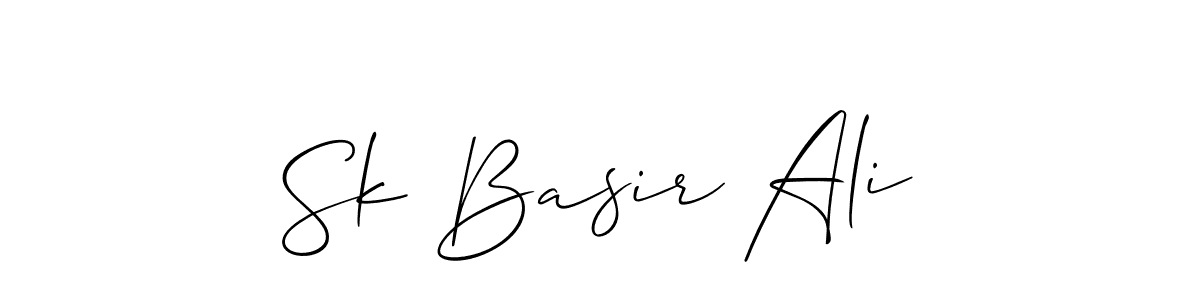 if you are searching for the best signature style for your name Sk Basir Ali. so please give up your signature search. here we have designed multiple signature styles  using Allison_Script. Sk Basir Ali signature style 2 images and pictures png