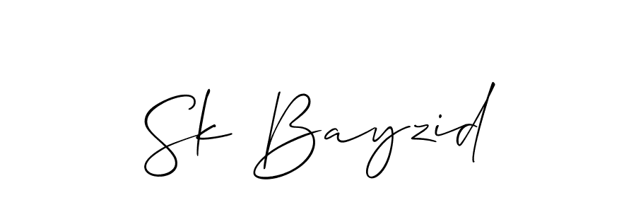Allison_Script is a professional signature style that is perfect for those who want to add a touch of class to their signature. It is also a great choice for those who want to make their signature more unique. Get Sk Bayzid name to fancy signature for free. Sk Bayzid signature style 2 images and pictures png