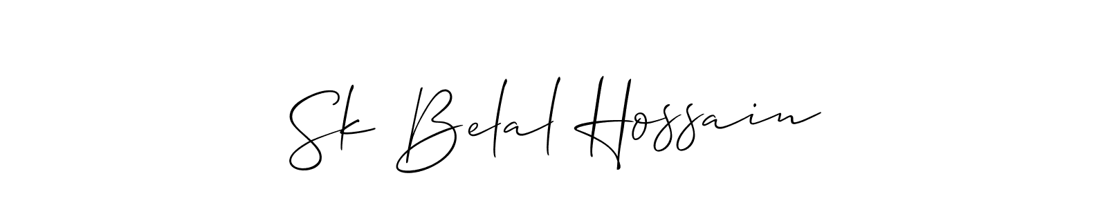Design your own signature with our free online signature maker. With this signature software, you can create a handwritten (Allison_Script) signature for name Sk Belal Hossain. Sk Belal Hossain signature style 2 images and pictures png