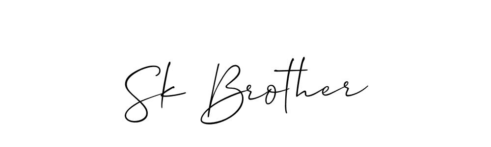 Design your own signature with our free online signature maker. With this signature software, you can create a handwritten (Allison_Script) signature for name Sk Brother. Sk Brother signature style 2 images and pictures png