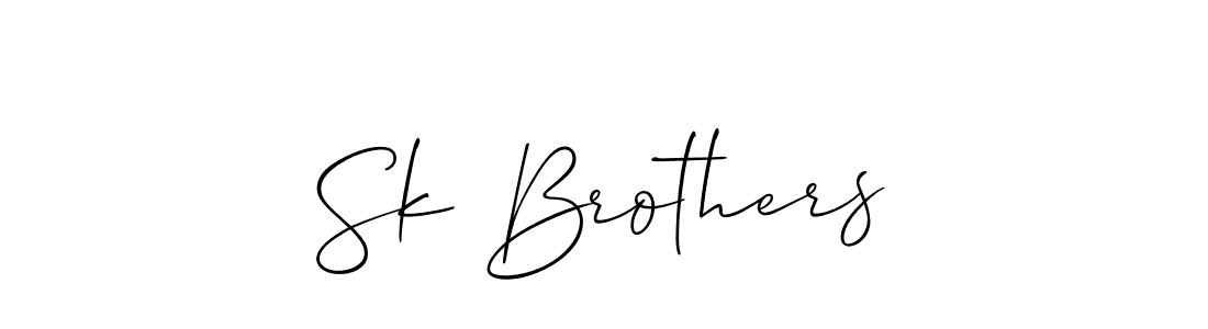 Design your own signature with our free online signature maker. With this signature software, you can create a handwritten (Allison_Script) signature for name Sk Brothers. Sk Brothers signature style 2 images and pictures png