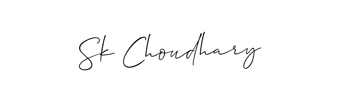 if you are searching for the best signature style for your name Sk Choudhary. so please give up your signature search. here we have designed multiple signature styles  using Allison_Script. Sk Choudhary signature style 2 images and pictures png