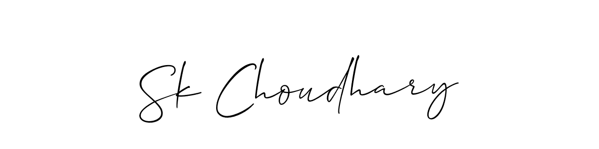 Create a beautiful signature design for name Sk Choudhary. With this signature (Allison_Script) fonts, you can make a handwritten signature for free. Sk Choudhary signature style 2 images and pictures png