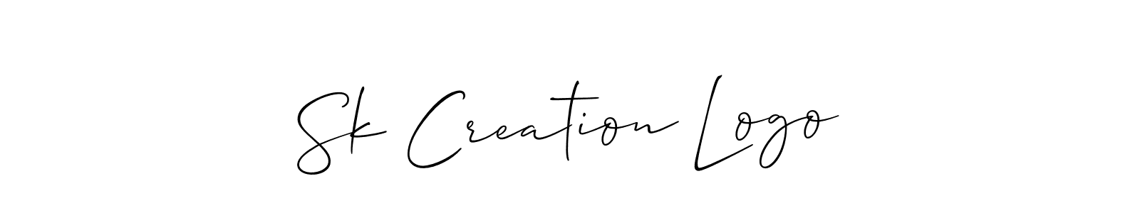Make a short Sk Creation Logo signature style. Manage your documents anywhere anytime using Allison_Script. Create and add eSignatures, submit forms, share and send files easily. Sk Creation Logo signature style 2 images and pictures png