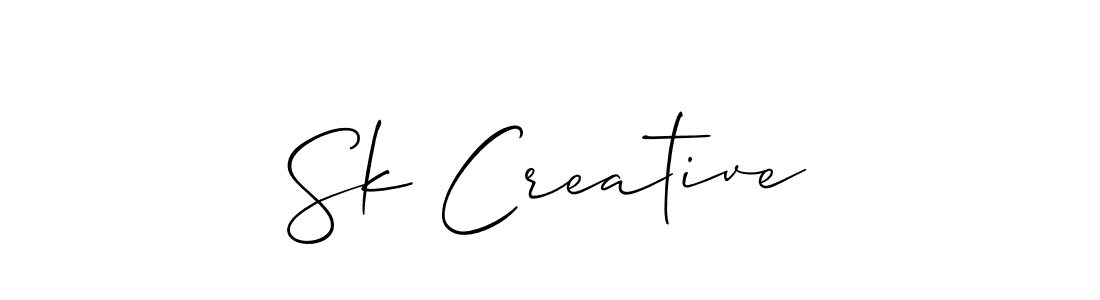 Also we have Sk Creative name is the best signature style. Create professional handwritten signature collection using Allison_Script autograph style. Sk Creative signature style 2 images and pictures png