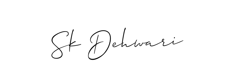 if you are searching for the best signature style for your name Sk Dehwari. so please give up your signature search. here we have designed multiple signature styles  using Allison_Script. Sk Dehwari signature style 2 images and pictures png