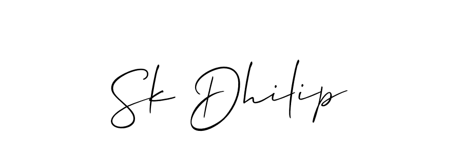 Here are the top 10 professional signature styles for the name Sk Dhilip. These are the best autograph styles you can use for your name. Sk Dhilip signature style 2 images and pictures png