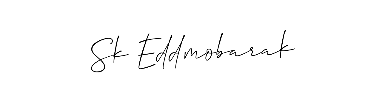 How to make Sk Eddmobarak signature? Allison_Script is a professional autograph style. Create handwritten signature for Sk Eddmobarak name. Sk Eddmobarak signature style 2 images and pictures png