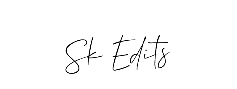 Also You can easily find your signature by using the search form. We will create Sk Edits name handwritten signature images for you free of cost using Allison_Script sign style. Sk Edits signature style 2 images and pictures png