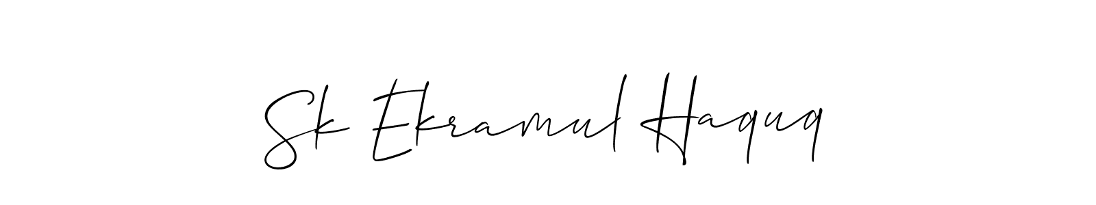 How to Draw Sk Ekramul Haquq signature style? Allison_Script is a latest design signature styles for name Sk Ekramul Haquq. Sk Ekramul Haquq signature style 2 images and pictures png