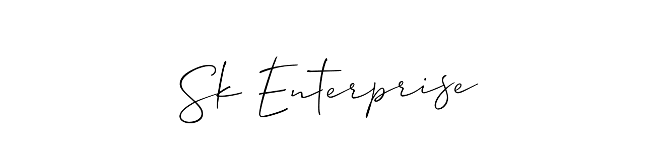 Design your own signature with our free online signature maker. With this signature software, you can create a handwritten (Allison_Script) signature for name Sk Enterprise. Sk Enterprise signature style 2 images and pictures png