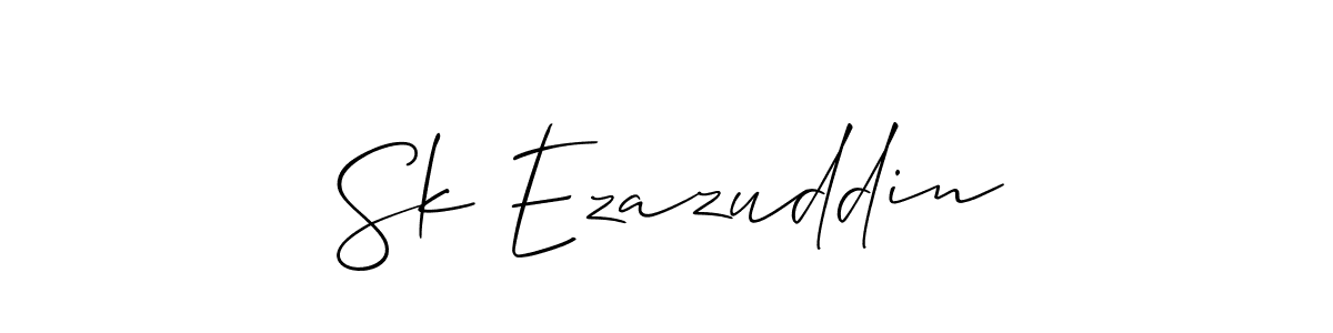 Also we have Sk Ezazuddin name is the best signature style. Create professional handwritten signature collection using Allison_Script autograph style. Sk Ezazuddin signature style 2 images and pictures png