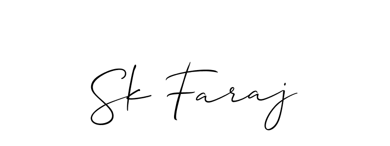 How to Draw Sk Faraj signature style? Allison_Script is a latest design signature styles for name Sk Faraj. Sk Faraj signature style 2 images and pictures png