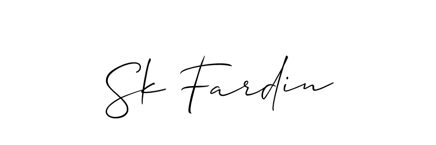 Design your own signature with our free online signature maker. With this signature software, you can create a handwritten (Allison_Script) signature for name Sk Fardin. Sk Fardin signature style 2 images and pictures png