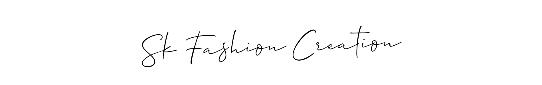 How to make Sk Fashion Creation name signature. Use Allison_Script style for creating short signs online. This is the latest handwritten sign. Sk Fashion Creation signature style 2 images and pictures png
