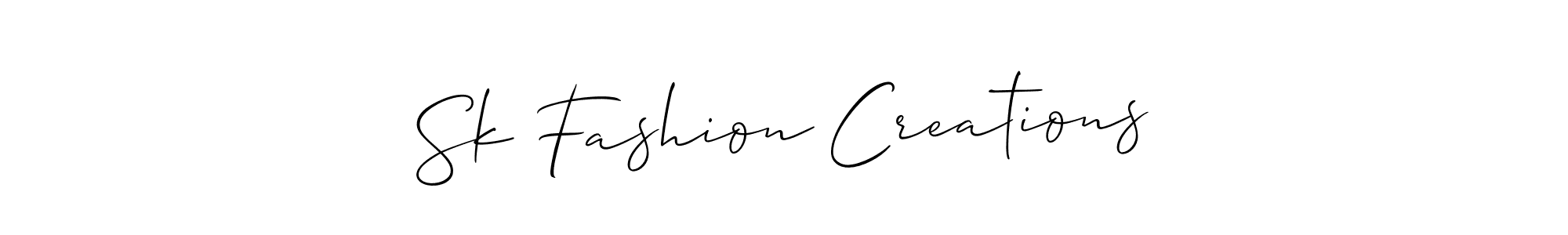 Use a signature maker to create a handwritten signature online. With this signature software, you can design (Allison_Script) your own signature for name Sk Fashion Creations. Sk Fashion Creations signature style 2 images and pictures png