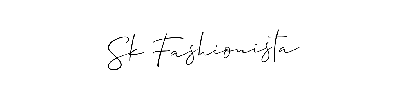 How to make Sk Fashionista signature? Allison_Script is a professional autograph style. Create handwritten signature for Sk Fashionista name. Sk Fashionista signature style 2 images and pictures png