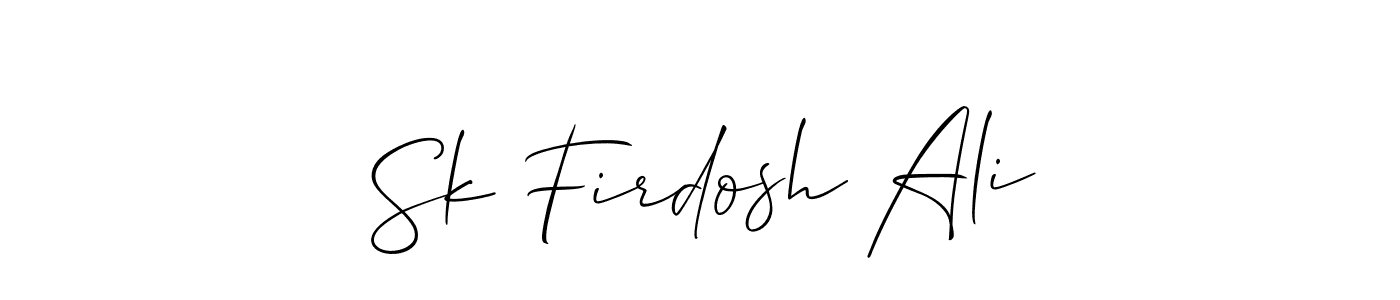 Here are the top 10 professional signature styles for the name Sk Firdosh Ali. These are the best autograph styles you can use for your name. Sk Firdosh Ali signature style 2 images and pictures png