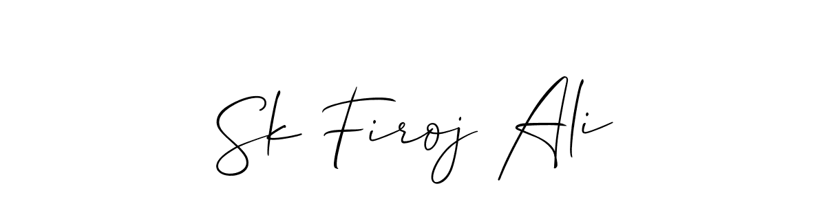 Also we have Sk Firoj Ali name is the best signature style. Create professional handwritten signature collection using Allison_Script autograph style. Sk Firoj Ali signature style 2 images and pictures png