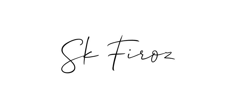 You can use this online signature creator to create a handwritten signature for the name Sk Firoz. This is the best online autograph maker. Sk Firoz signature style 2 images and pictures png