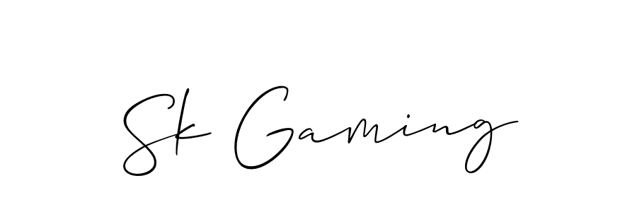Sk Gaming stylish signature style. Best Handwritten Sign (Allison_Script) for my name. Handwritten Signature Collection Ideas for my name Sk Gaming. Sk Gaming signature style 2 images and pictures png