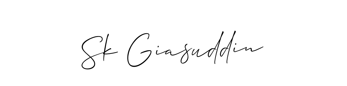 How to make Sk Giasuddin signature? Allison_Script is a professional autograph style. Create handwritten signature for Sk Giasuddin name. Sk Giasuddin signature style 2 images and pictures png