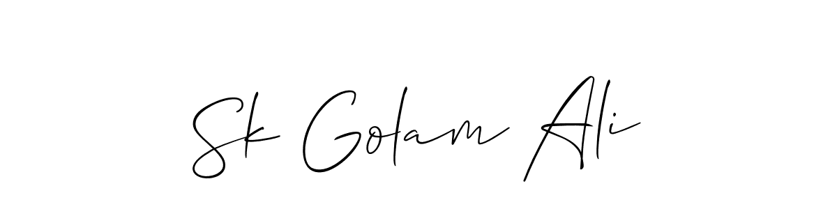 Also we have Sk Golam Ali name is the best signature style. Create professional handwritten signature collection using Allison_Script autograph style. Sk Golam Ali signature style 2 images and pictures png