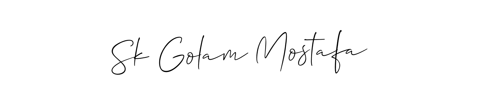 Also You can easily find your signature by using the search form. We will create Sk Golam Mostafa name handwritten signature images for you free of cost using Allison_Script sign style. Sk Golam Mostafa signature style 2 images and pictures png