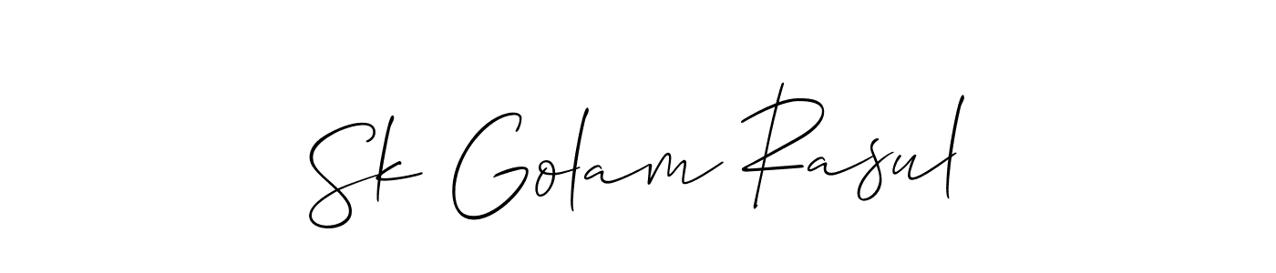Make a beautiful signature design for name Sk Golam Rasul. With this signature (Allison_Script) style, you can create a handwritten signature for free. Sk Golam Rasul signature style 2 images and pictures png