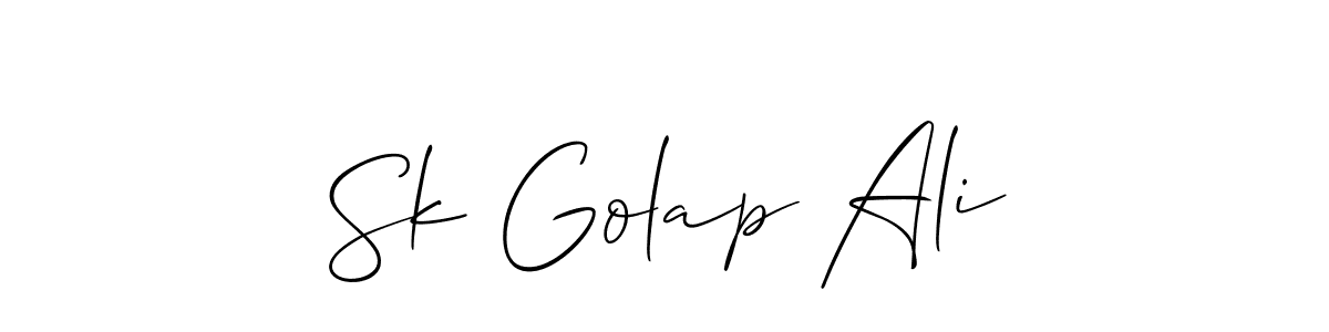 It looks lik you need a new signature style for name Sk Golap Ali. Design unique handwritten (Allison_Script) signature with our free signature maker in just a few clicks. Sk Golap Ali signature style 2 images and pictures png